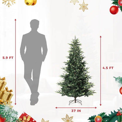 4.5/7.5/9 FT Artificial Pre-lit Christmas Tree